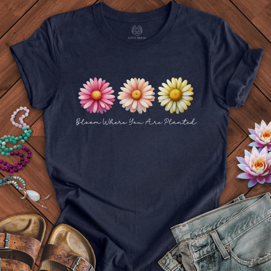 Bloom Tee Heather Midnight Navy