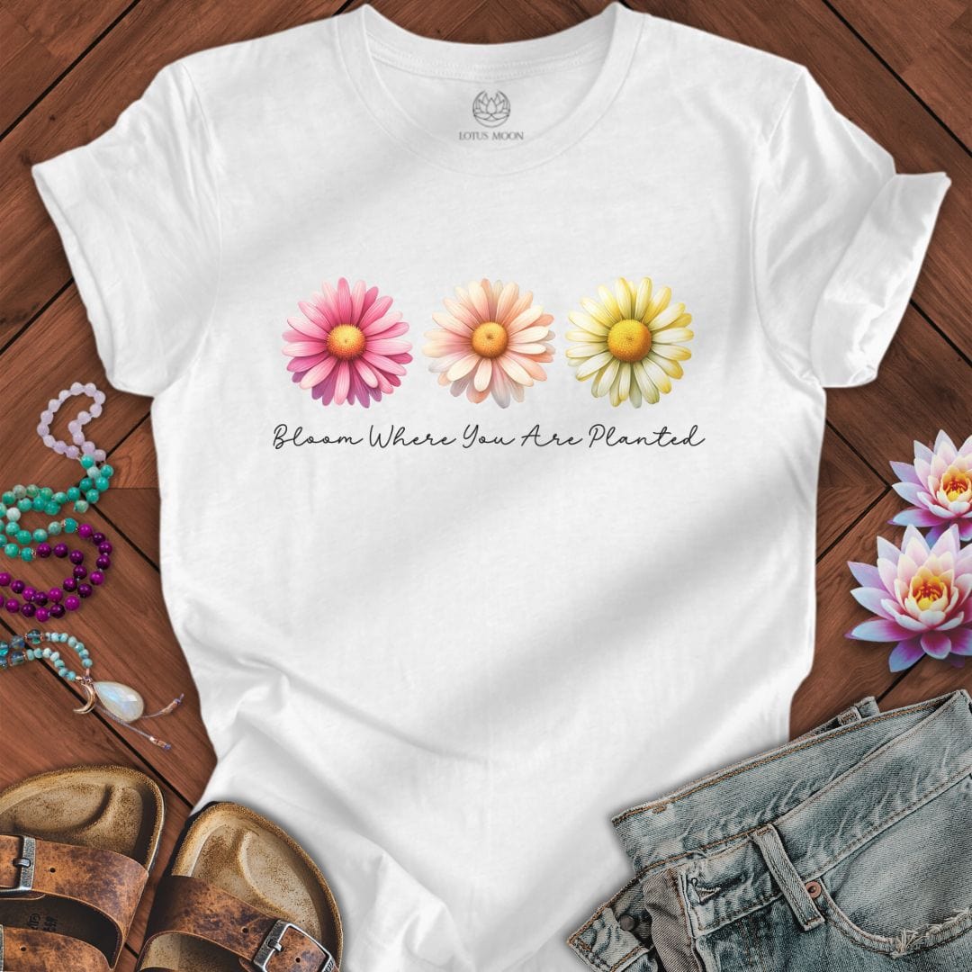 Bloom Tee Solid White Blend