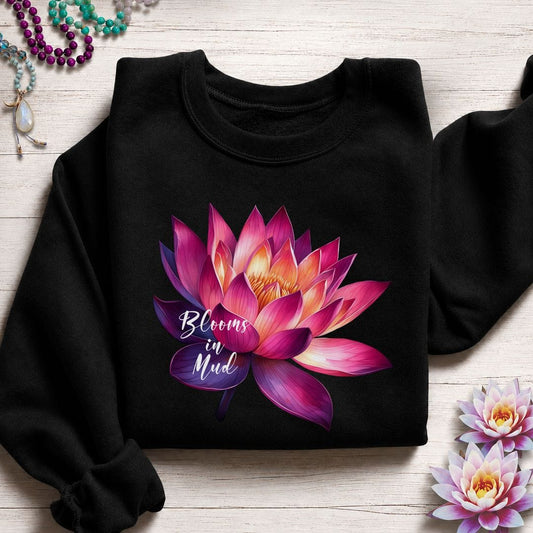 Blooms In Mud Sweatshirt Black