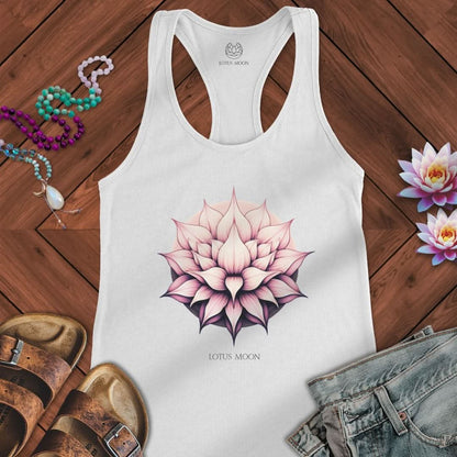 Blushing Lotus Tank Solid White