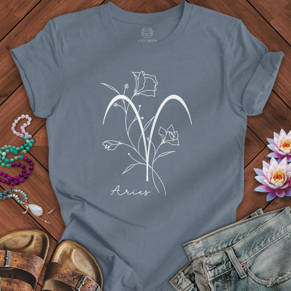 Lotus Moon Co. T-Shirt Boho Aries Tee Steel Blue / S