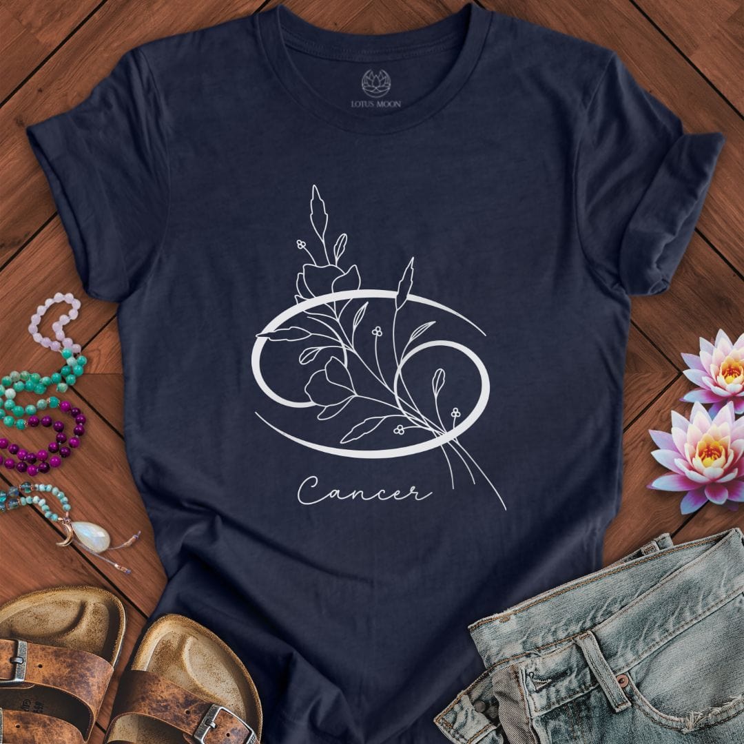 Lotus Moon Co. T-Shirt Boho Cancer Tee Heather Midnight Navy / S