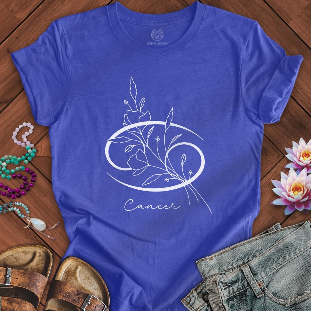 Lotus Moon Co. T-Shirt Boho Cancer Tee Heather True Royal / S