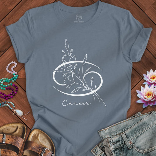 Lotus Moon Co. T-Shirt Boho Cancer Tee Steel Blue / S