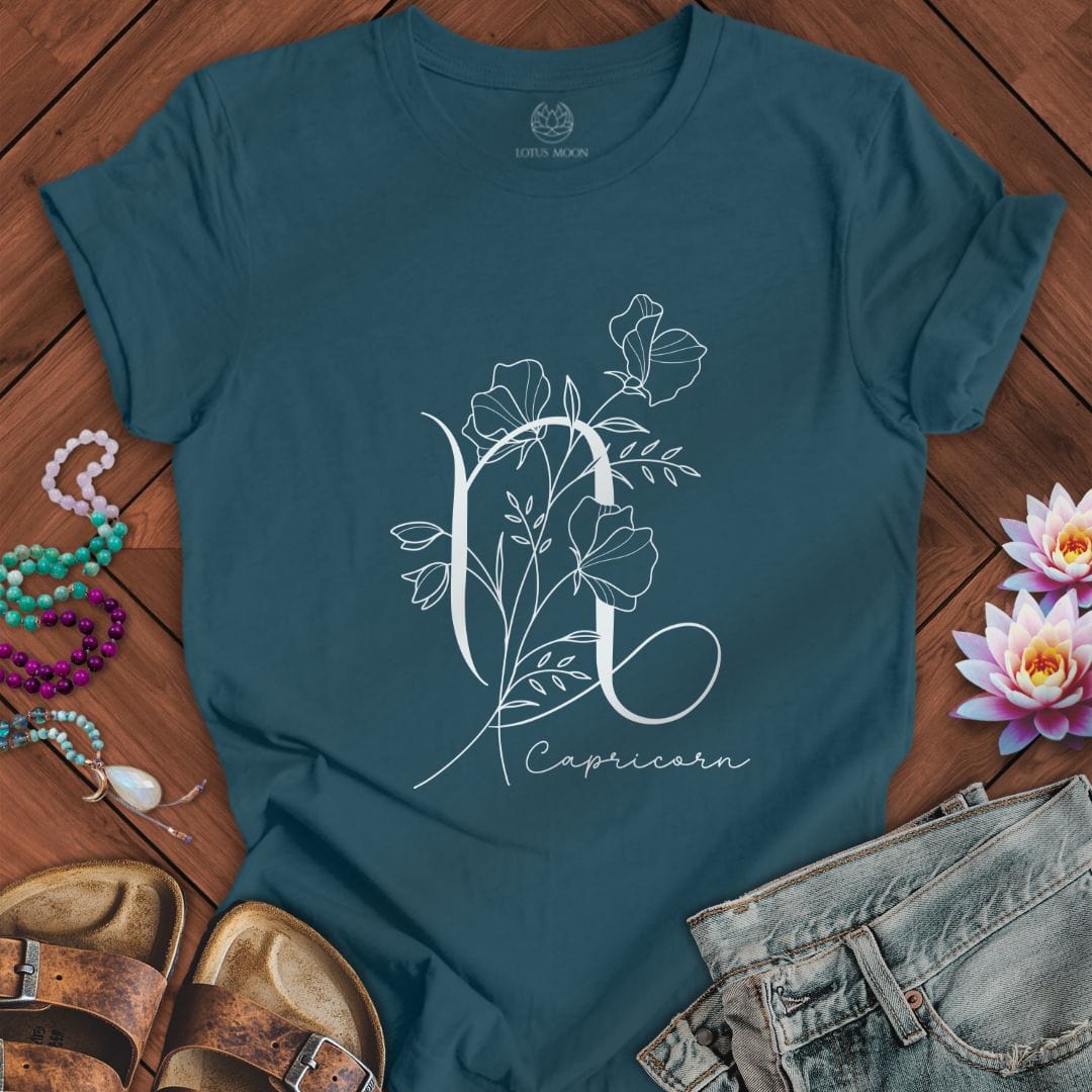 Lotus Moon Co. T-Shirt Boho Capricorn Tee Deep Teal / S