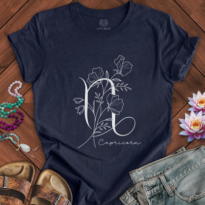 Lotus Moon Co. T-Shirt Boho Capricorn Tee Heather Midnight Navy / S