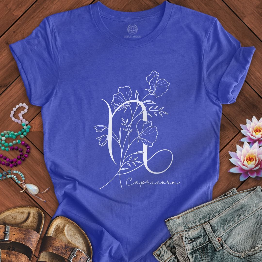 Lotus Moon Co. T-Shirt Boho Capricorn Tee Heather True Royal / S