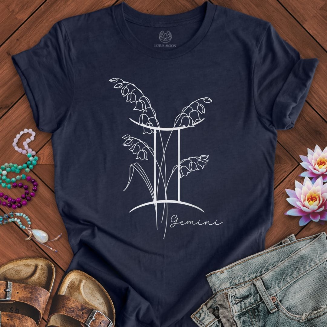 Lotus Moon Co. T-Shirt Boho Gemini Tee Heather Midnight Navy / S