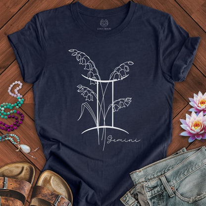 Lotus Moon Co. T-Shirt Boho Gemini Tee Heather Midnight Navy / S
