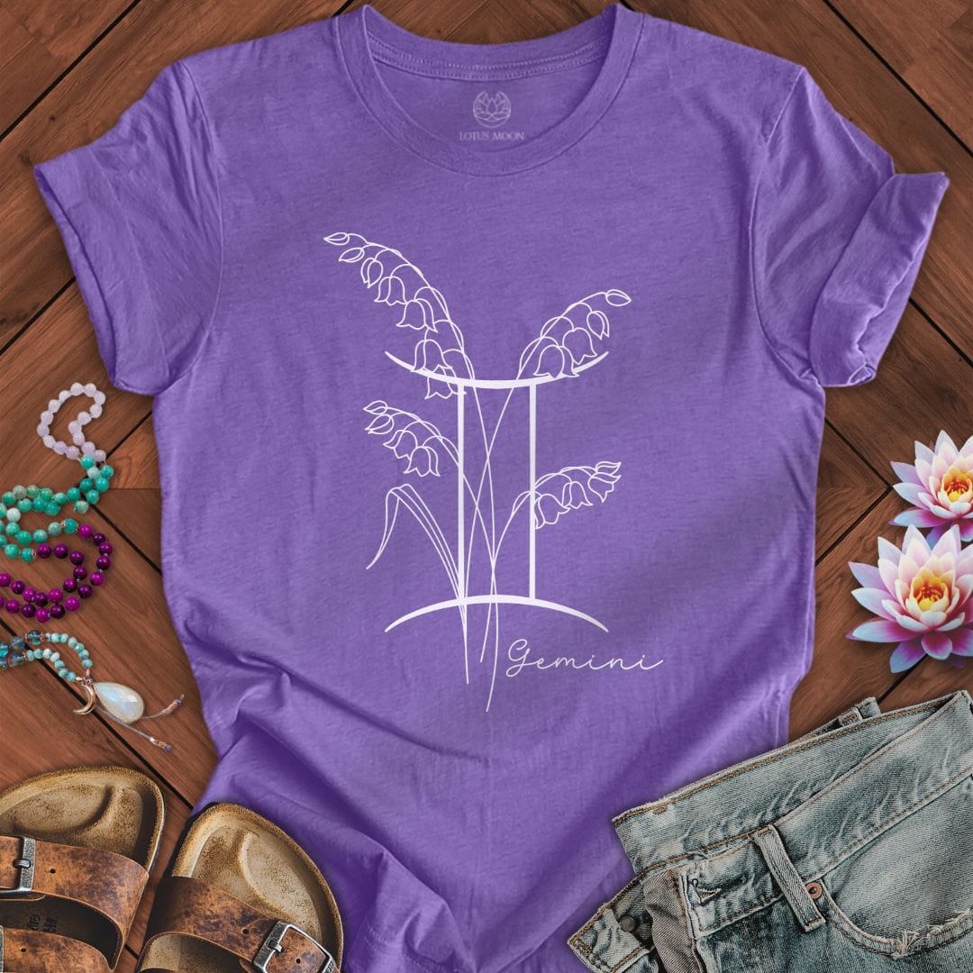 Lotus Moon Co. T-Shirt Boho Gemini Tee Heather Team Purple / S