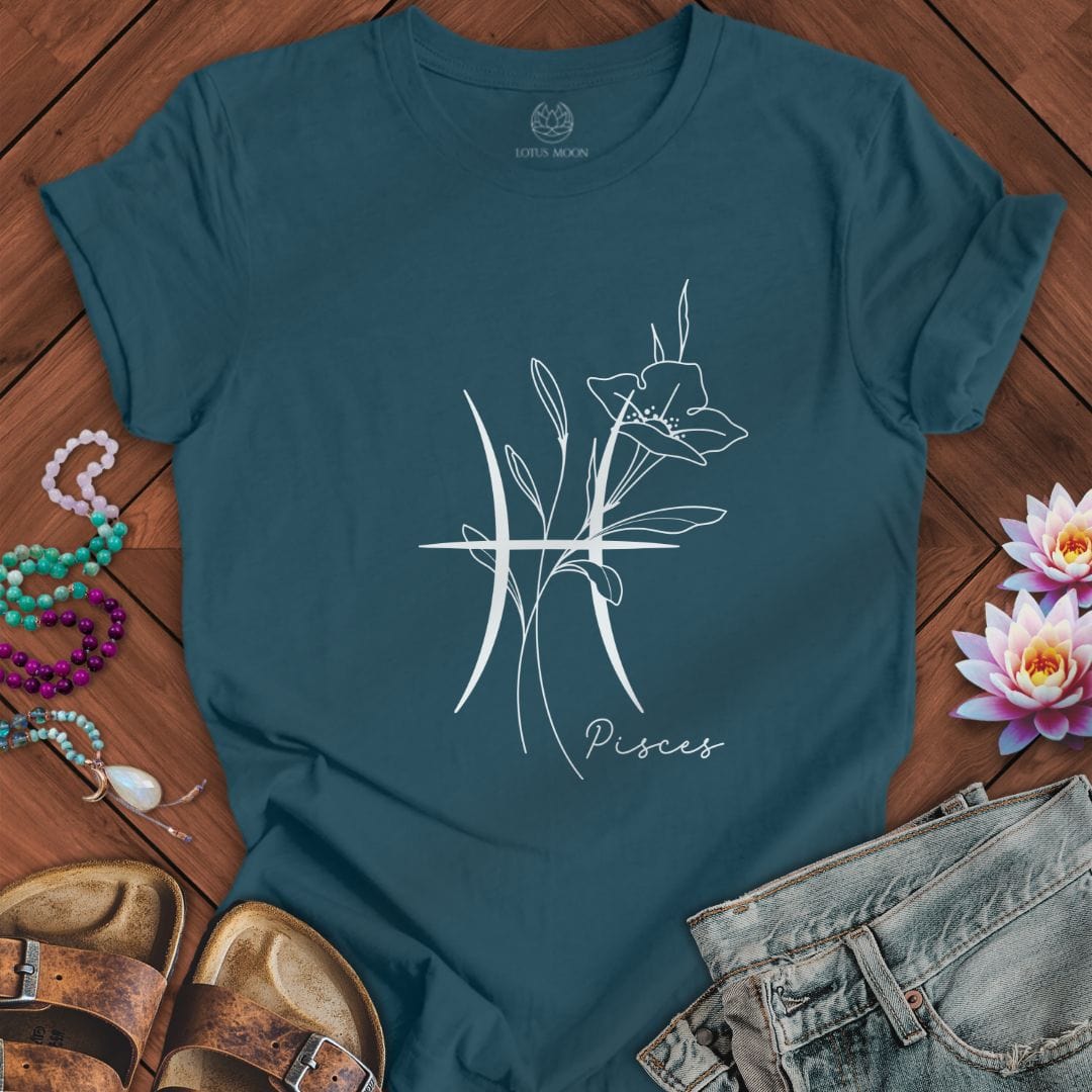 Lotus Moon Co. T-Shirt Boho Pisces Tee Deep Teal / S
