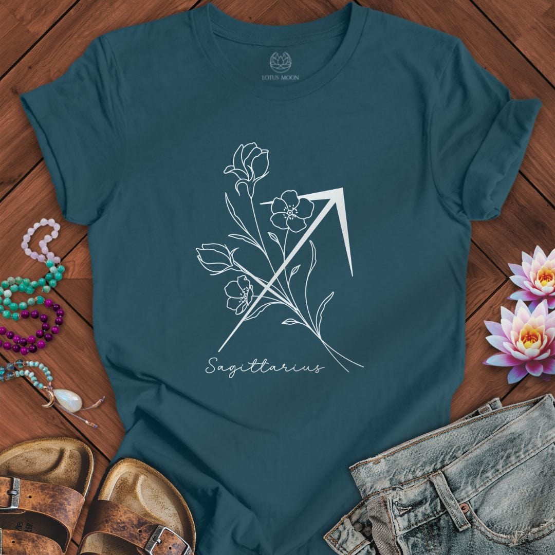 Lotus Moon Co. T-Shirt Boho Sagittarius Tee Deep Teal / S