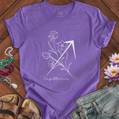Lotus Moon Co. T-Shirt Boho Sagittarius Tee Heather Team Purple / S