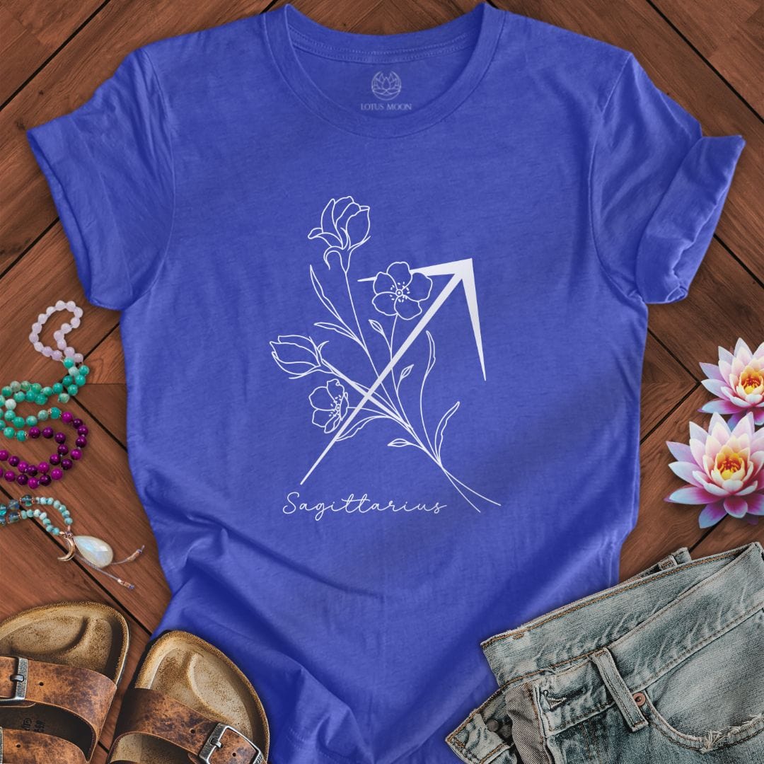 Lotus Moon Co. T-Shirt Boho Sagittarius Tee Heather True Royal / S