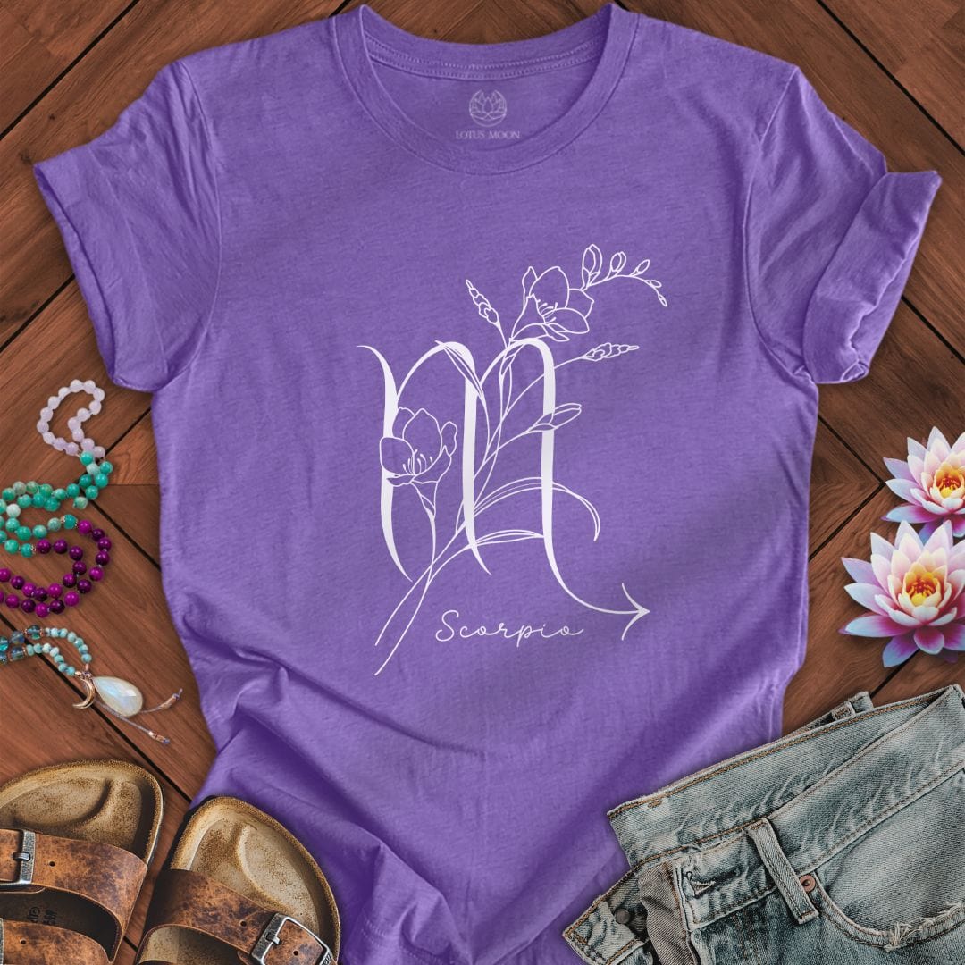 Lotus Moon Co. T-Shirt Boho Scorpio Tee Heather Team Purple / S