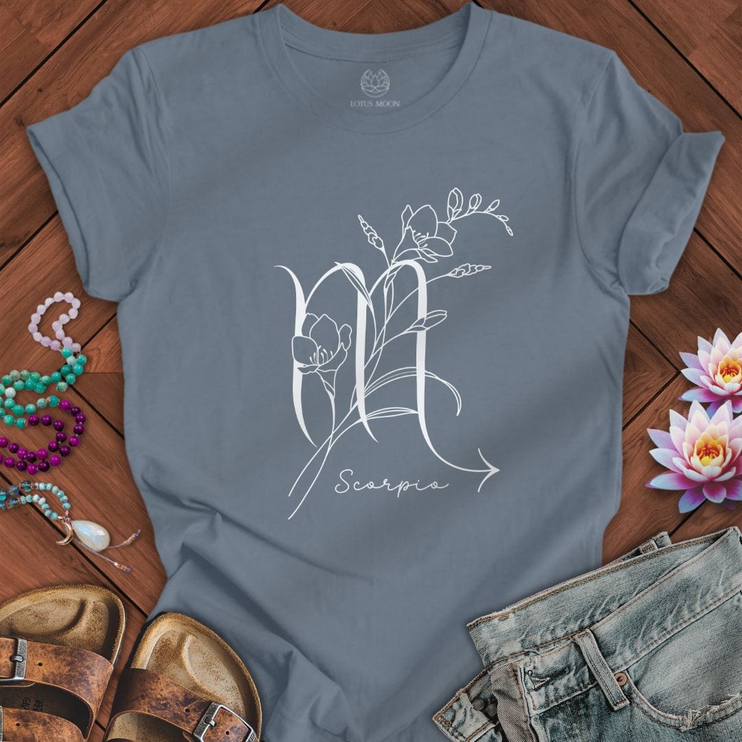 Lotus Moon Co. T-Shirt Boho Scorpio Tee Steel Blue / S