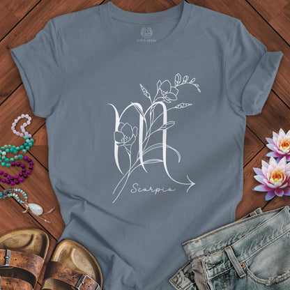 Lotus Moon Co. T-Shirt Boho Scorpio Tee Steel Blue / S