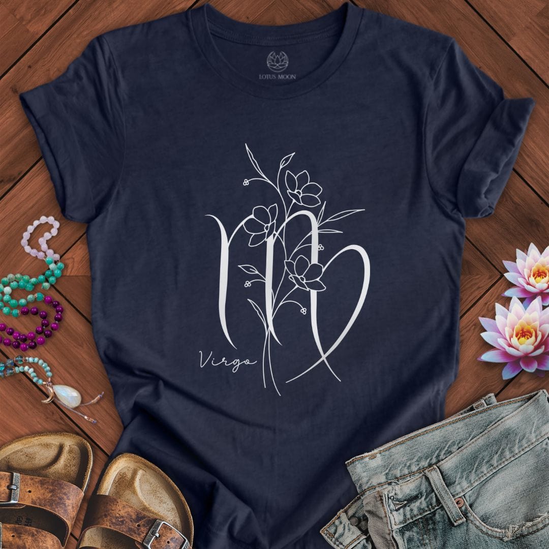 Lotus Moon Co. T-Shirt Boho Virgo Tee Heather Midnight Navy / S