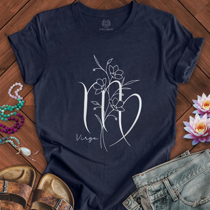 Lotus Moon Co. T-Shirt Boho Virgo Tee Heather Midnight Navy / S