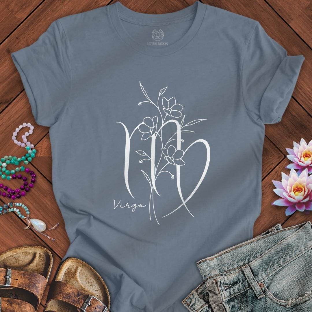 Lotus Moon Co. T-Shirt Boho Virgo Tee Steel Blue / S