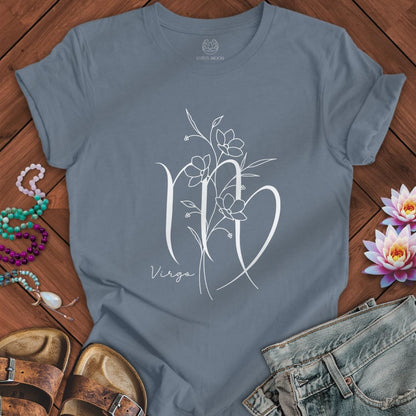 Lotus Moon Co. T-Shirt Boho Virgo Tee Steel Blue / S