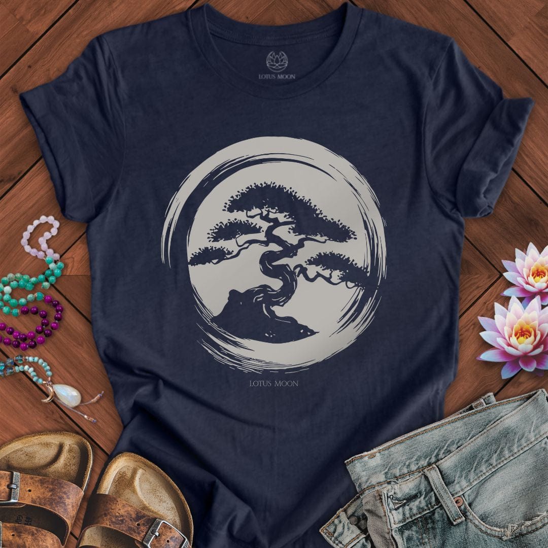 Bonsai Enso Circle Tee Heather Midnight Navy