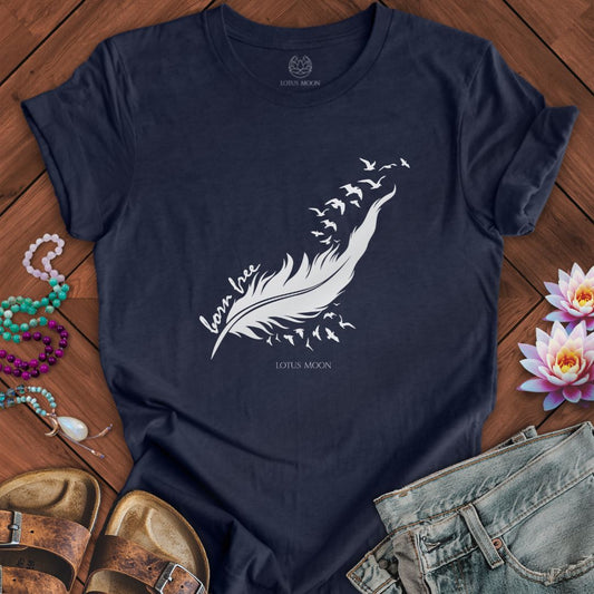 Born Free Tee Heather Midnight Navy
