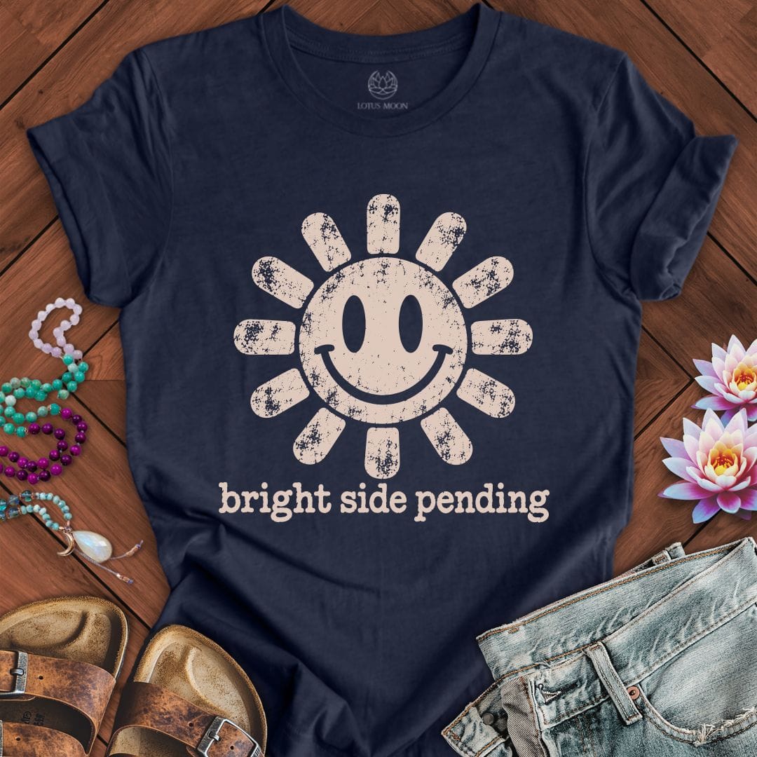 Printify T-Shirt Bright Side Pending Tee Heather Midnight Navy / S