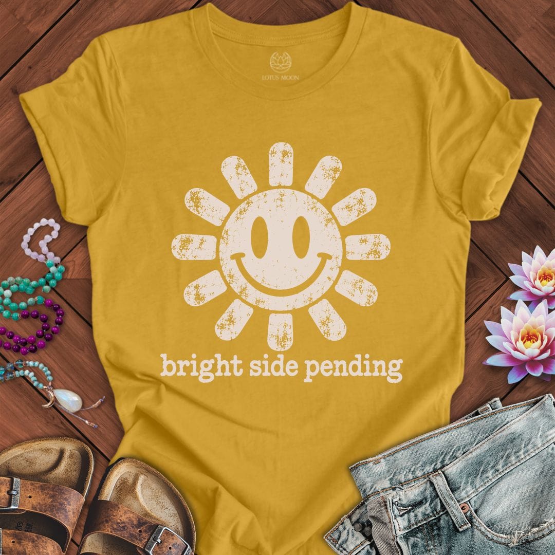 Printify T-Shirt Bright Side Pending Tee Heather Mustard / S