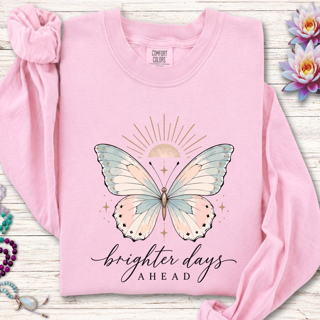 Printify Long-sleeve Brighter Days Ahead Long Sleeve Tee Blossom / S