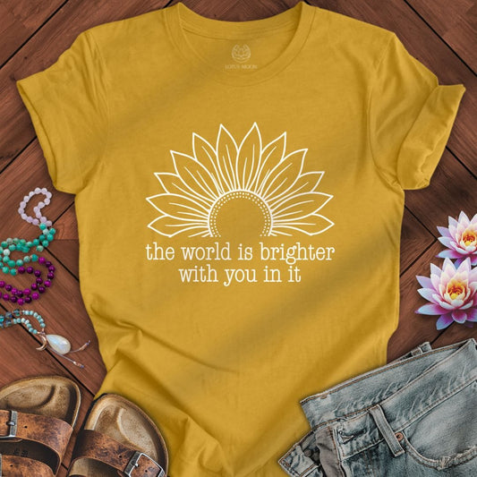 Brighter World Sunflower Tee Heather Mustard