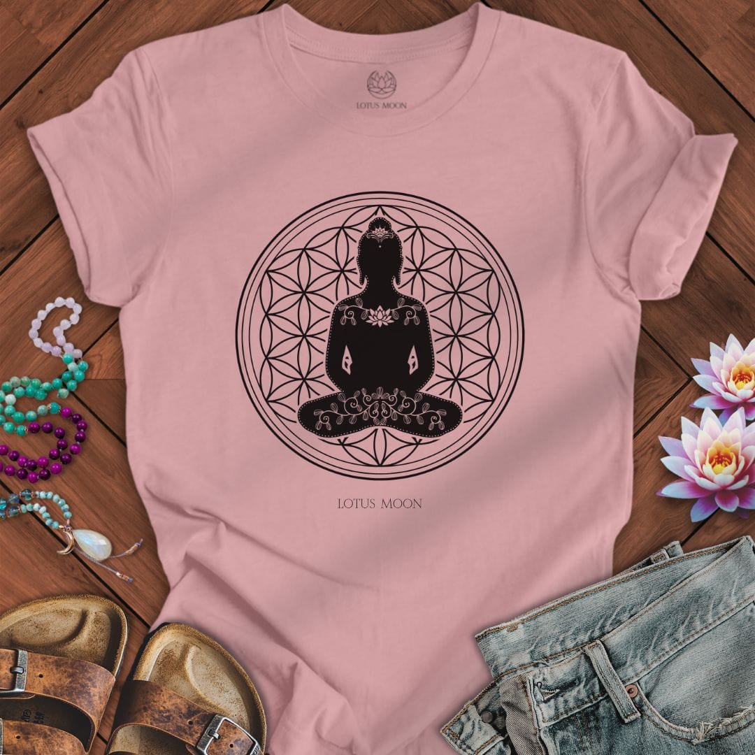Buddha Flower of Life Tee Orchid