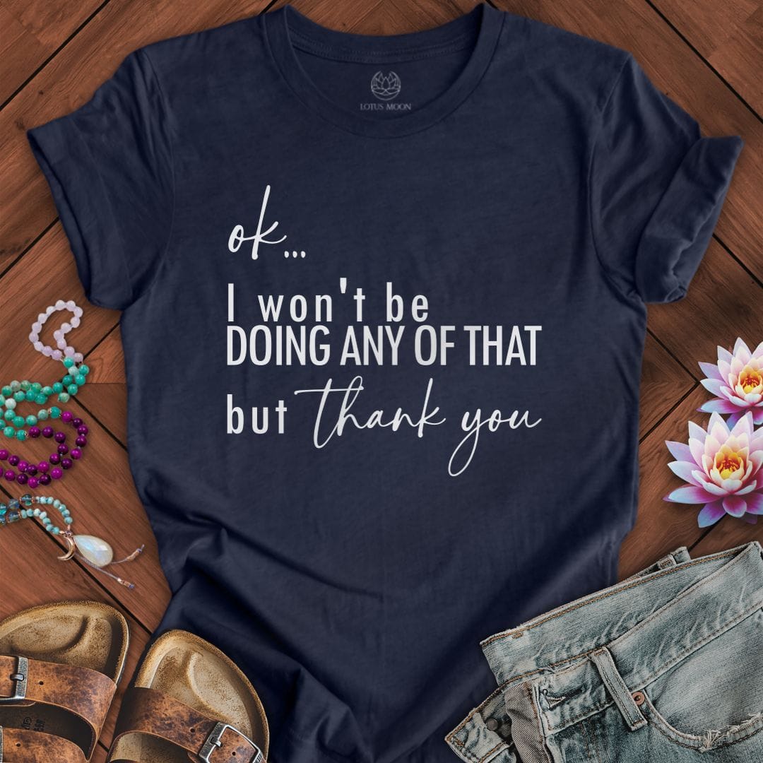 But Thank You Tee Heather Midnight Navy