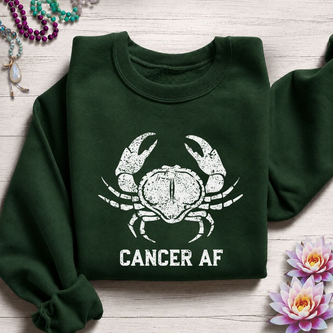 Cancer AF Sweatshirt Forest Green