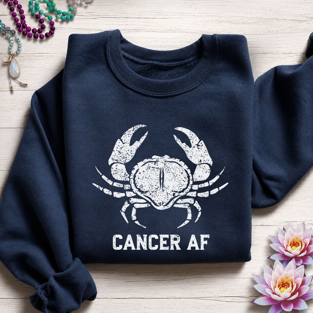 Cancer AF Sweatshirt Navy