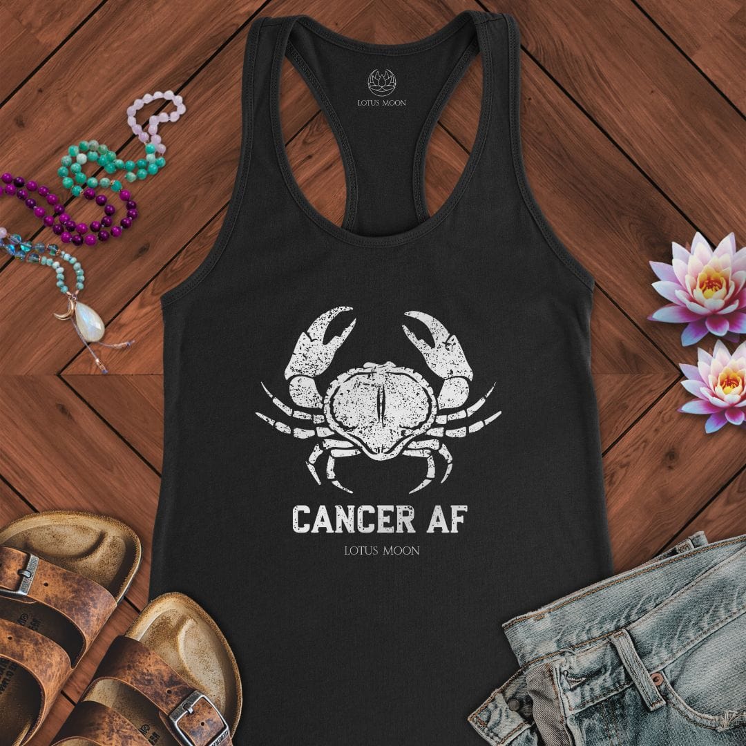 Cancer AF Tank Solid Black