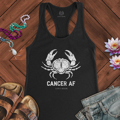 Cancer AF Tank Solid Black