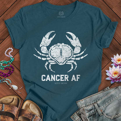 Lotus Moon Co. T-Shirt Cancer AF Tee Deep Teal / S