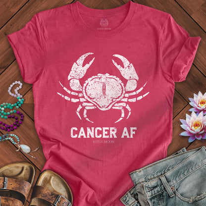 Lotus Moon Co. T-Shirt Cancer AF Tee Heather Raspberry / S