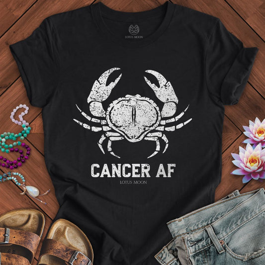 Lotus Moon Co. T-Shirt Cancer AF Tee Solid Black Blend / S