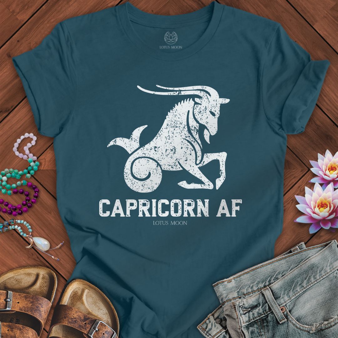 Lotus Moon Co. T-Shirt Capricorn AF Tee Deep Teal / S
