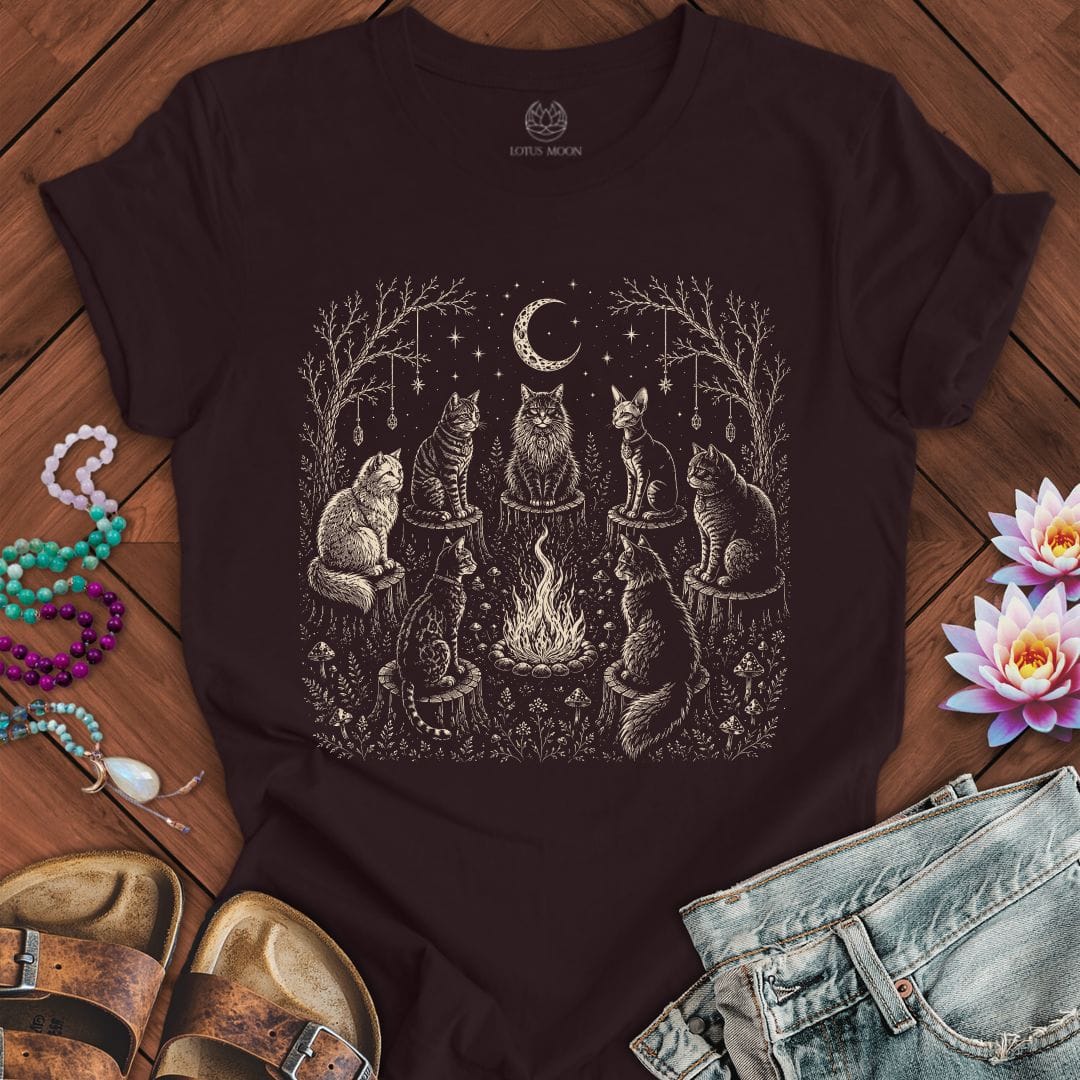Printify T-Shirt Cat Coven Tee Oxblood Black / S