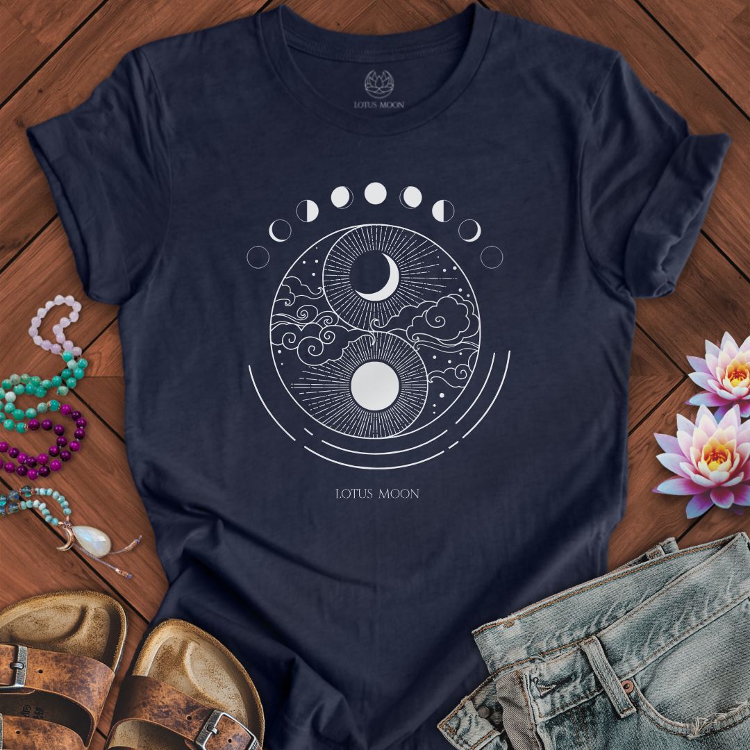 Celestial Balance Tee Heather Midnight Navy