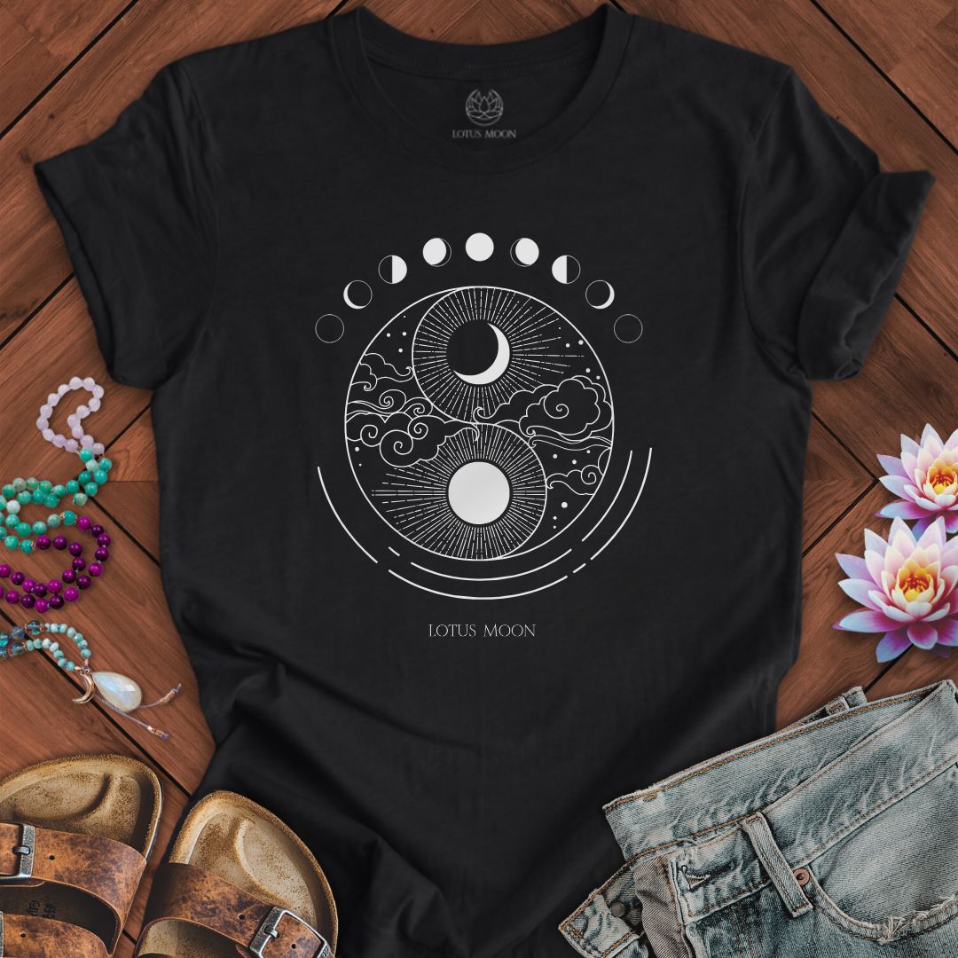 Celestial Balance Tee Solid Black Blend