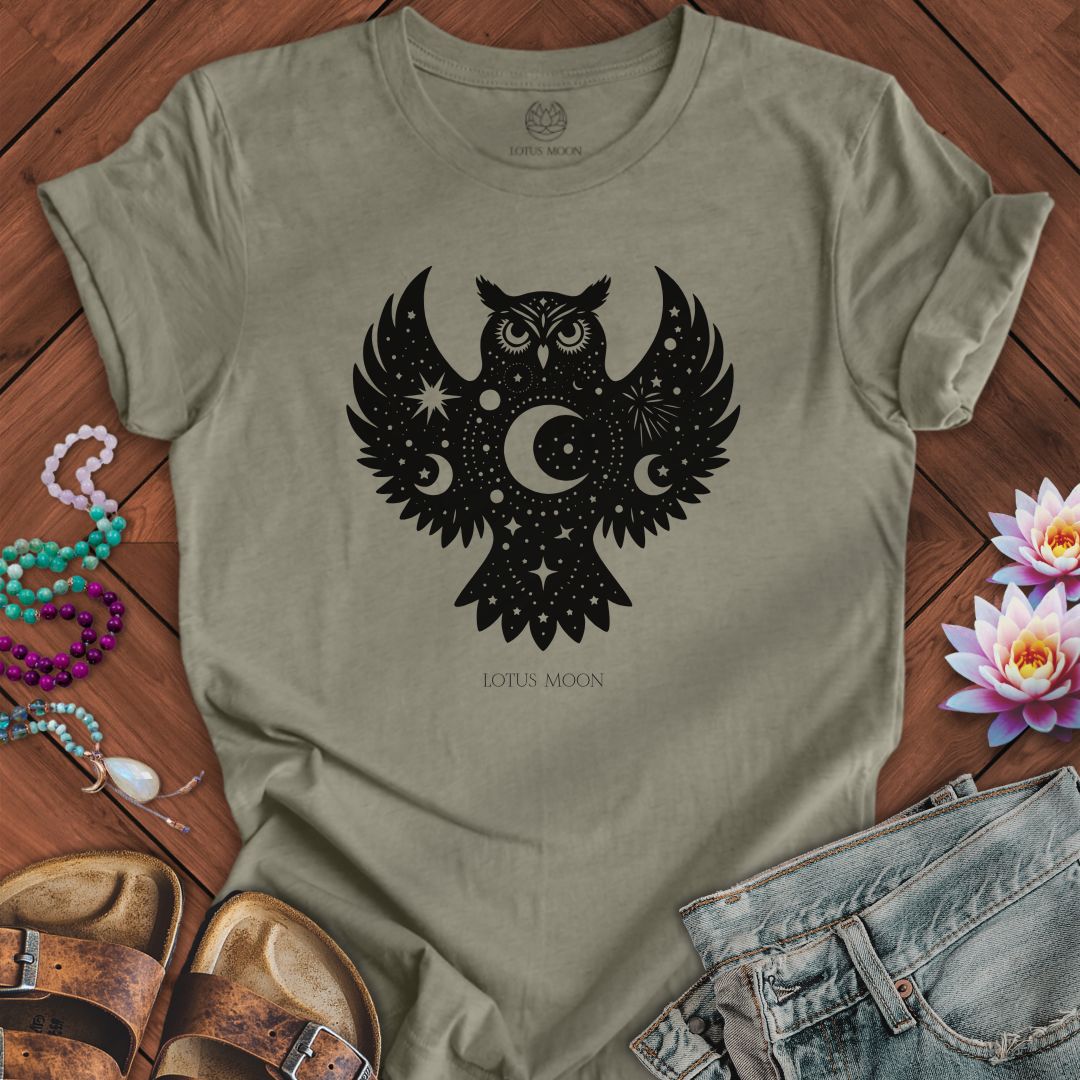 Celestial Owl Tee Heather Stone