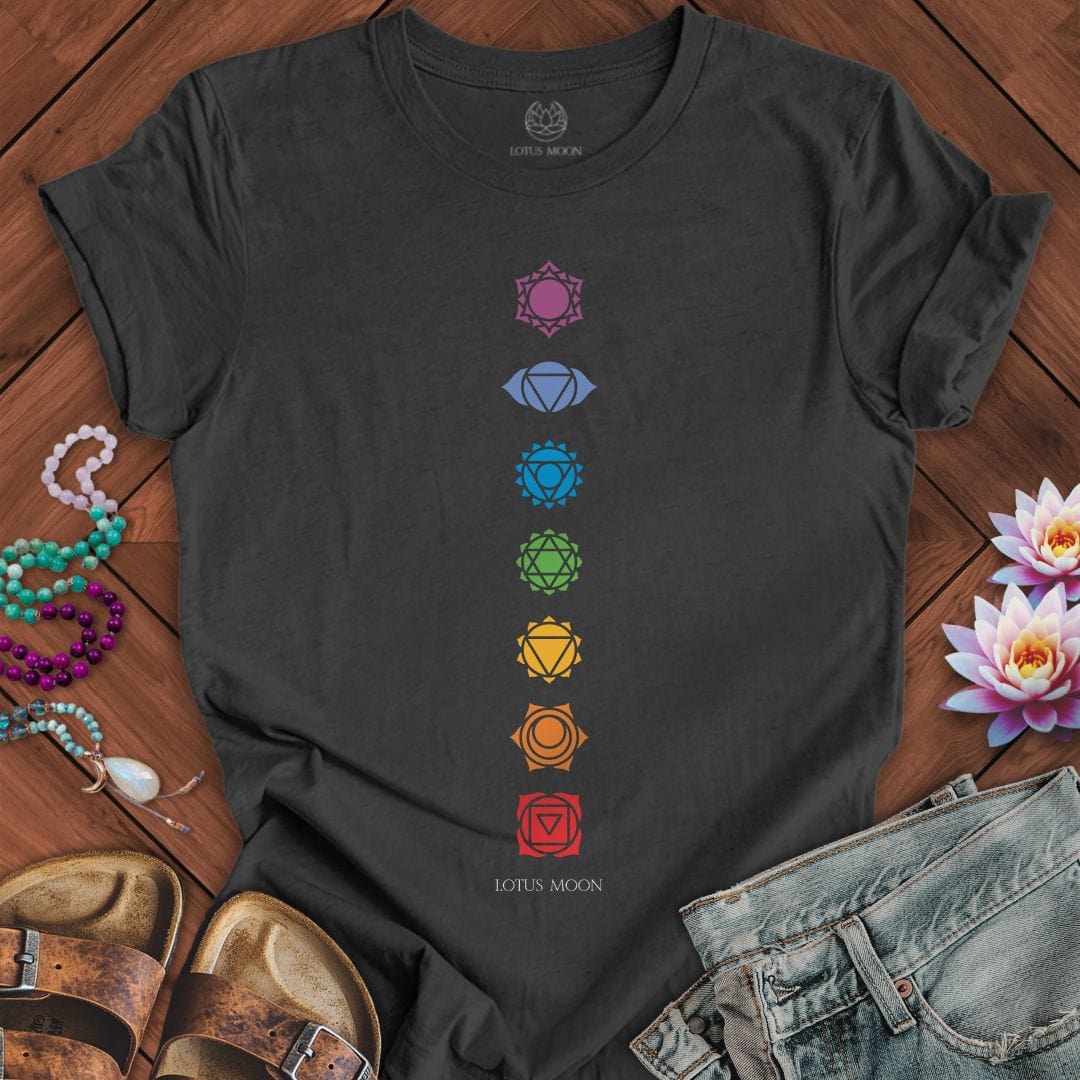 Chakra Symbols Tee Dark Grey Heather