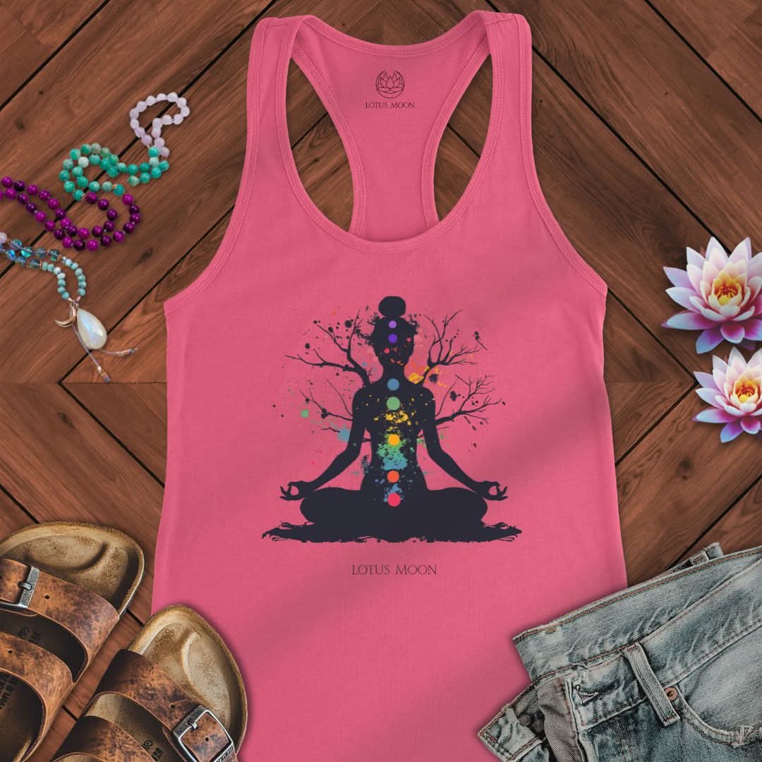 Chakra Tree Tank Solid Hot Pink