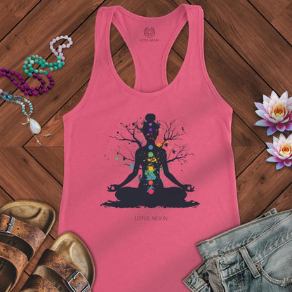 Chakra Tree Tank Solid Hot Pink
