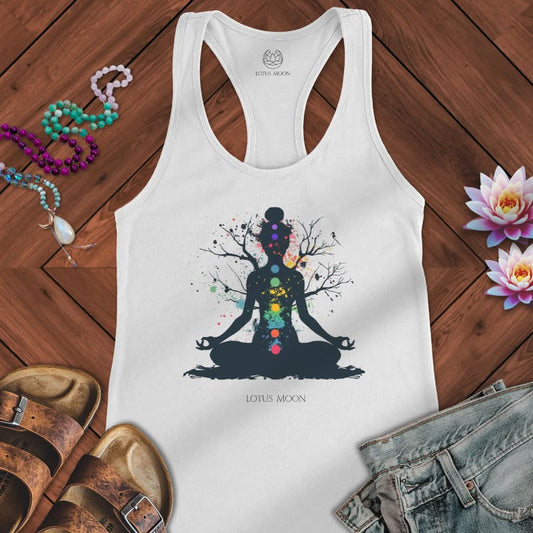 Chakra Tree Tank Solid White
