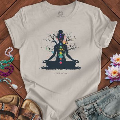 Chakra Tree Tee Heather Dust